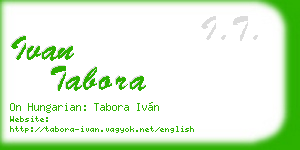 ivan tabora business card